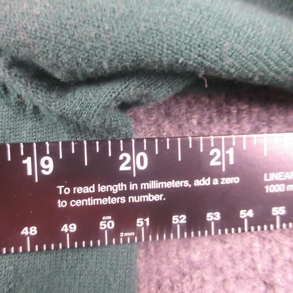 Nautica Sweater‎ Mens Medium Green 100% Cotton V Neck Logo Pullover Knit Classic
